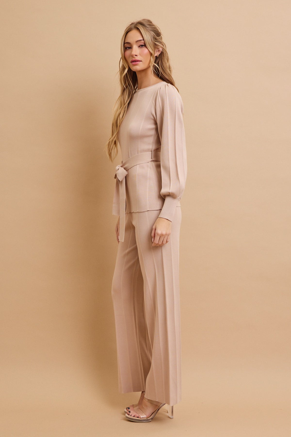 PORTOFINO BEIGE KNITTED SET