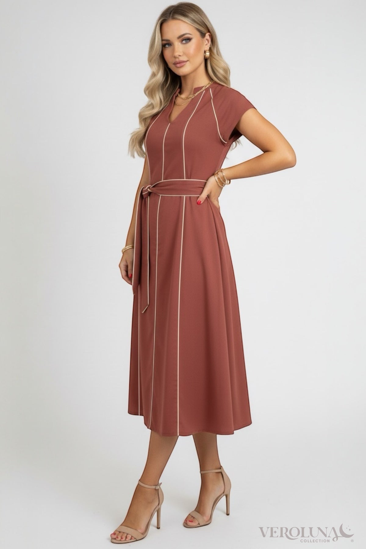 BURGUNDY DRESS