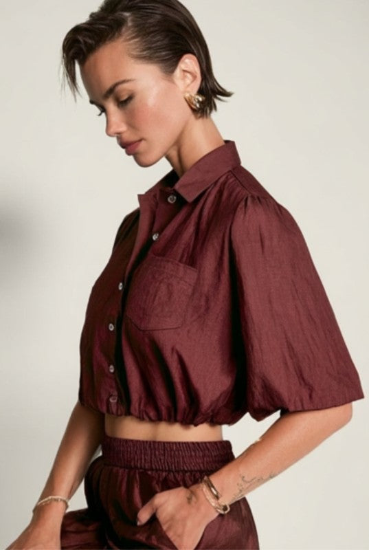 BURGUNDY TOP