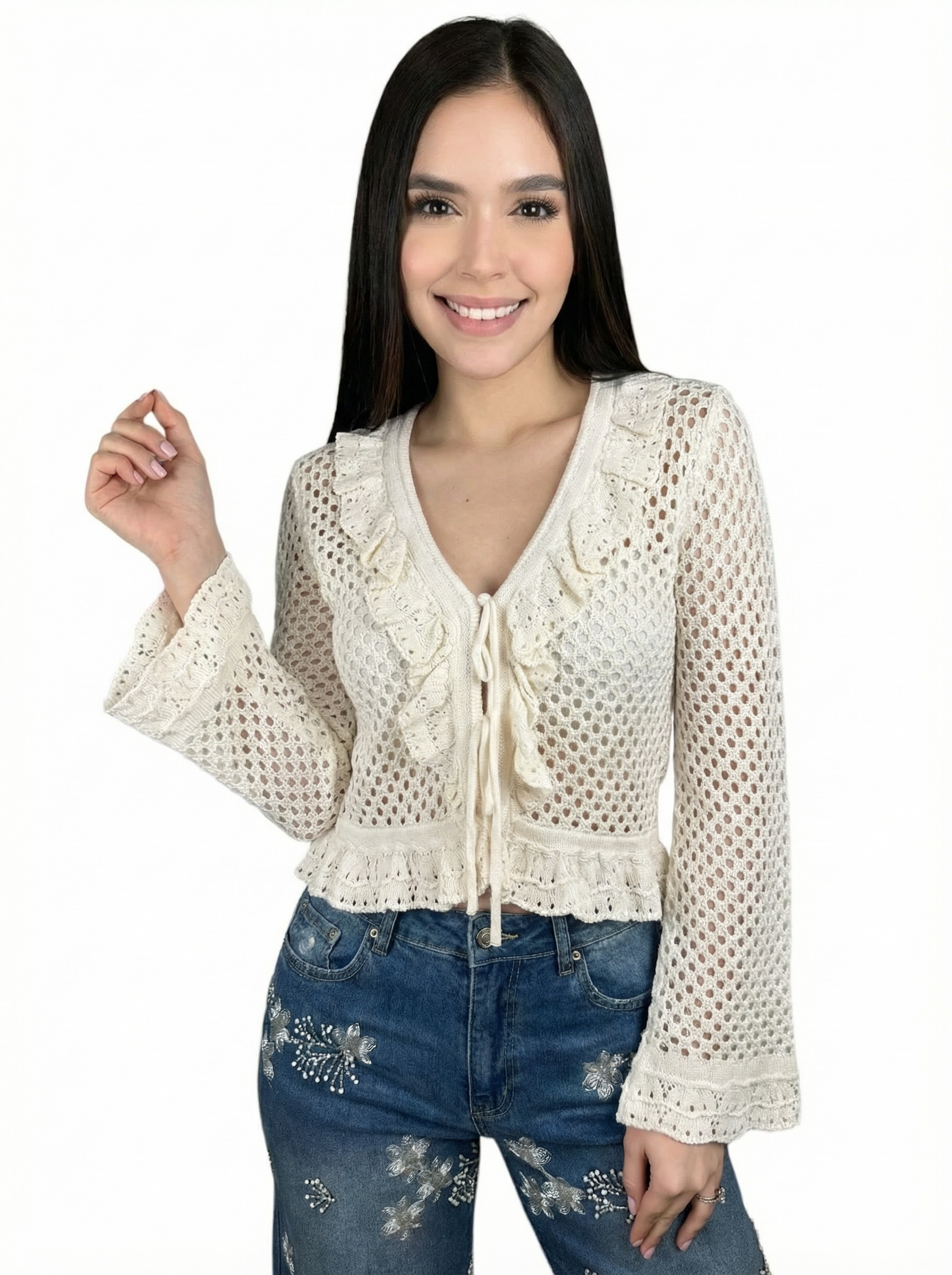 FALLING IN LOVE CROCHET TOP