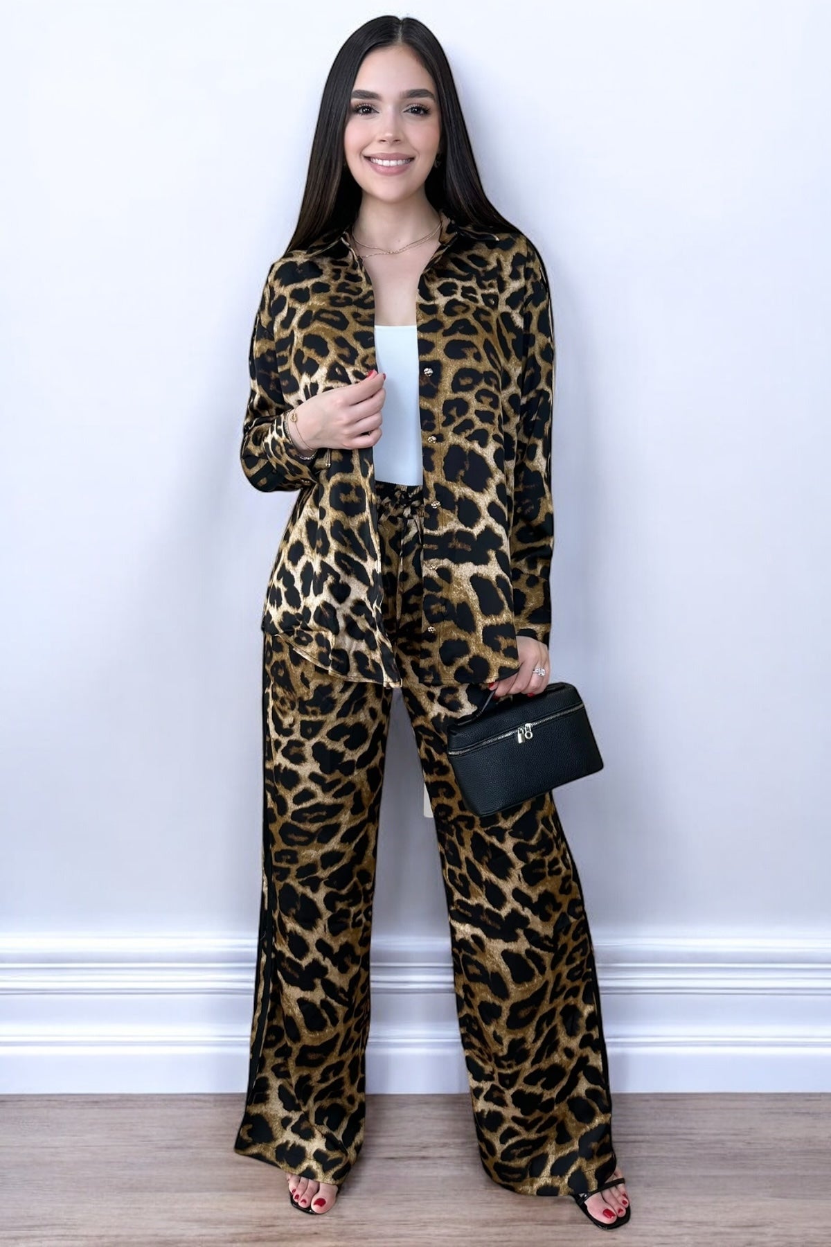 LEOPARD LUXE SATIN SET
