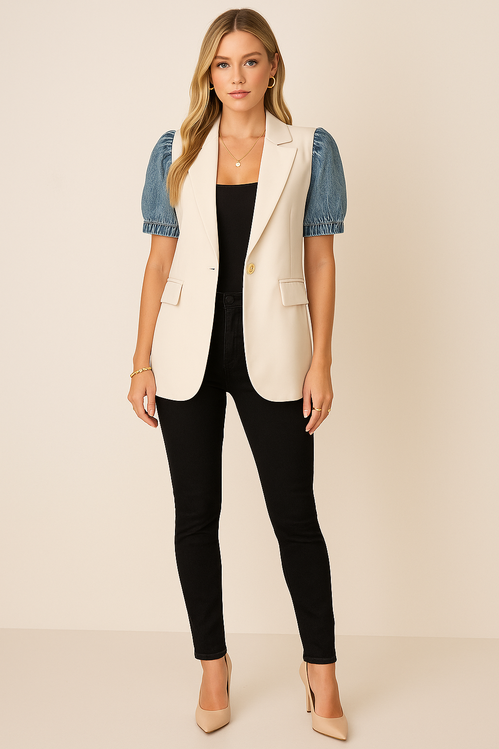TRENDY DENIM BLAZER - BACK IN STOCK
