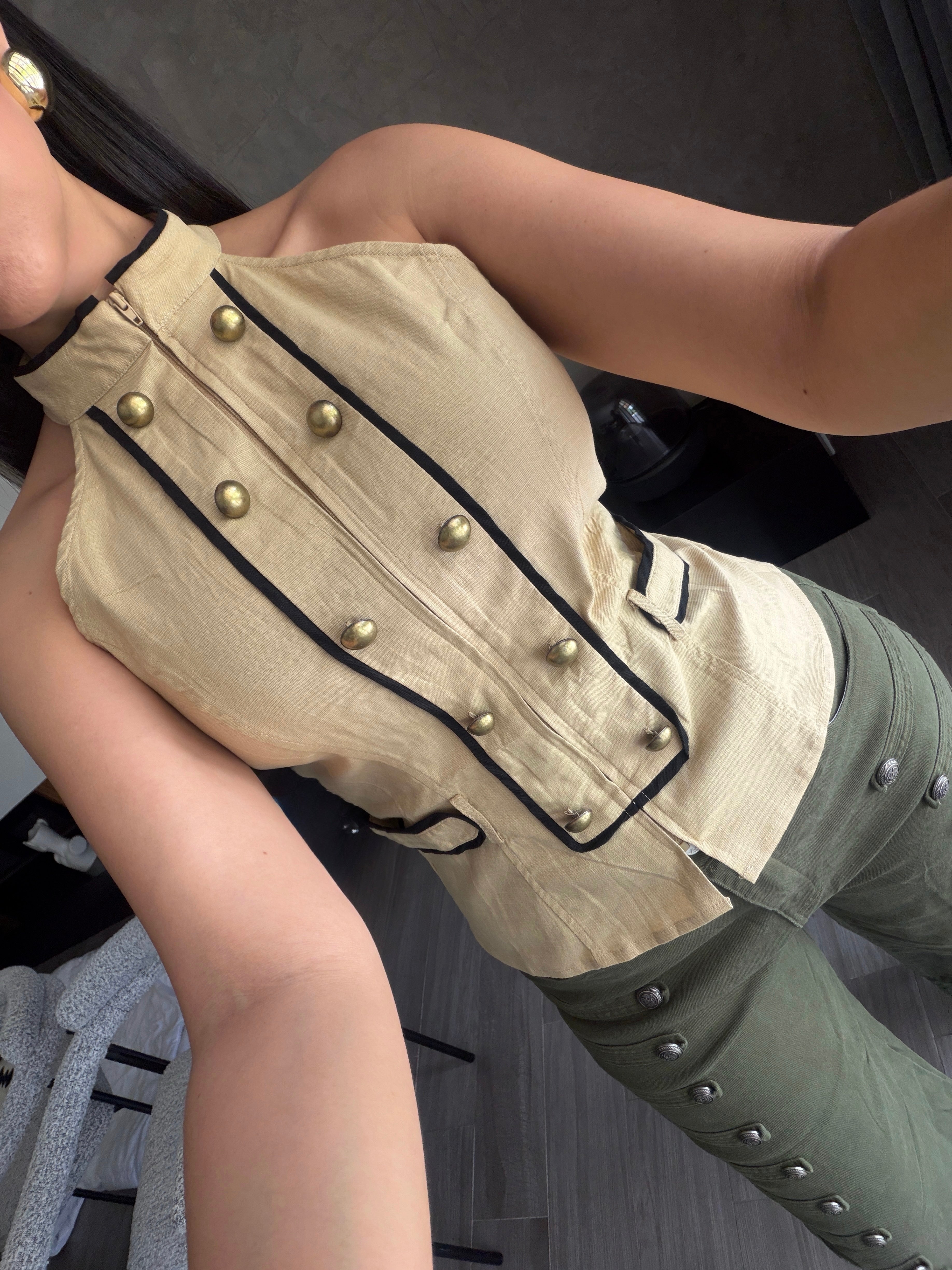NAPOLEON TOP - TAUPE