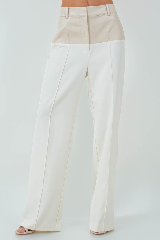 BEIGE CONTRAST PANT