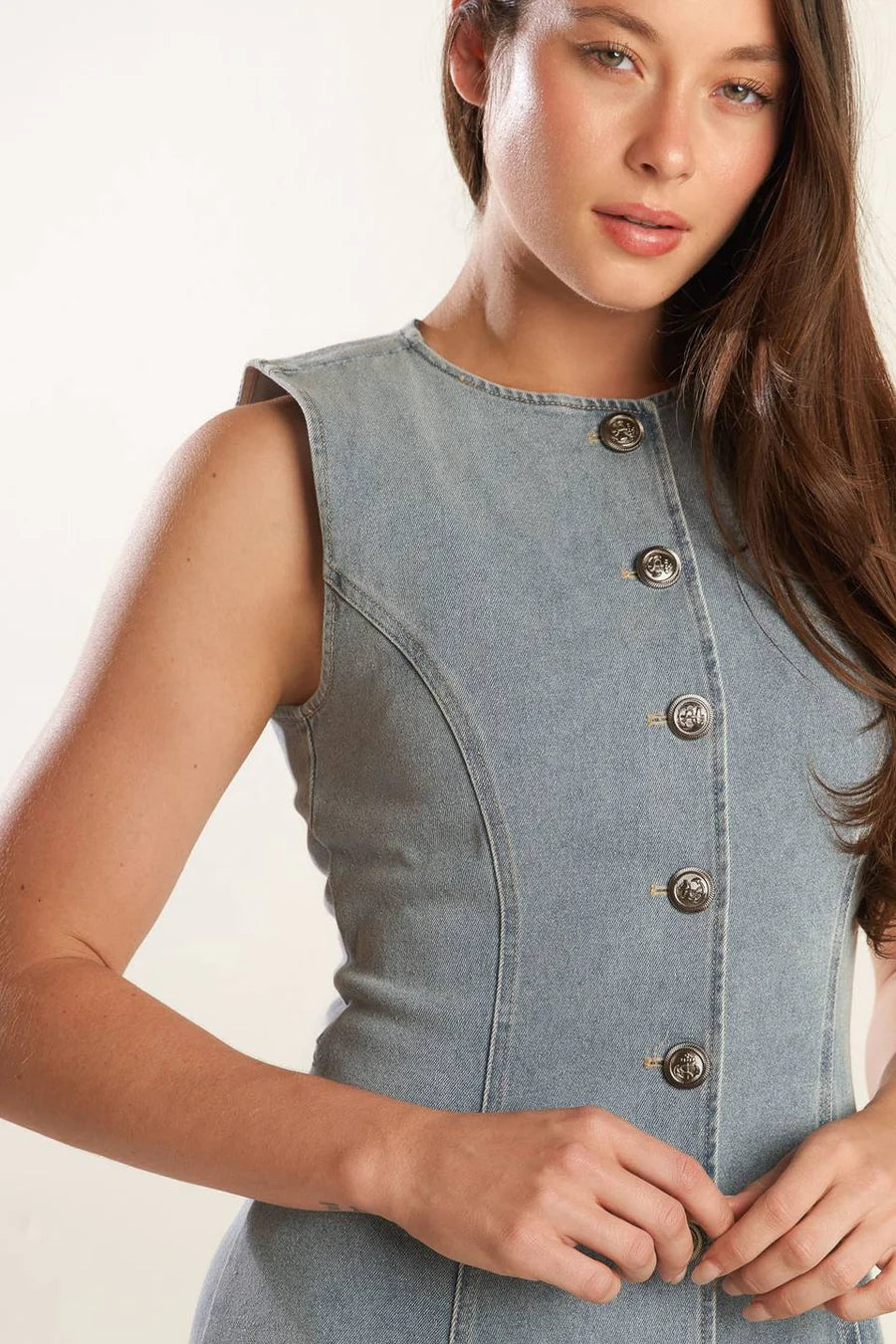 LOUVRE DENIM DRESS