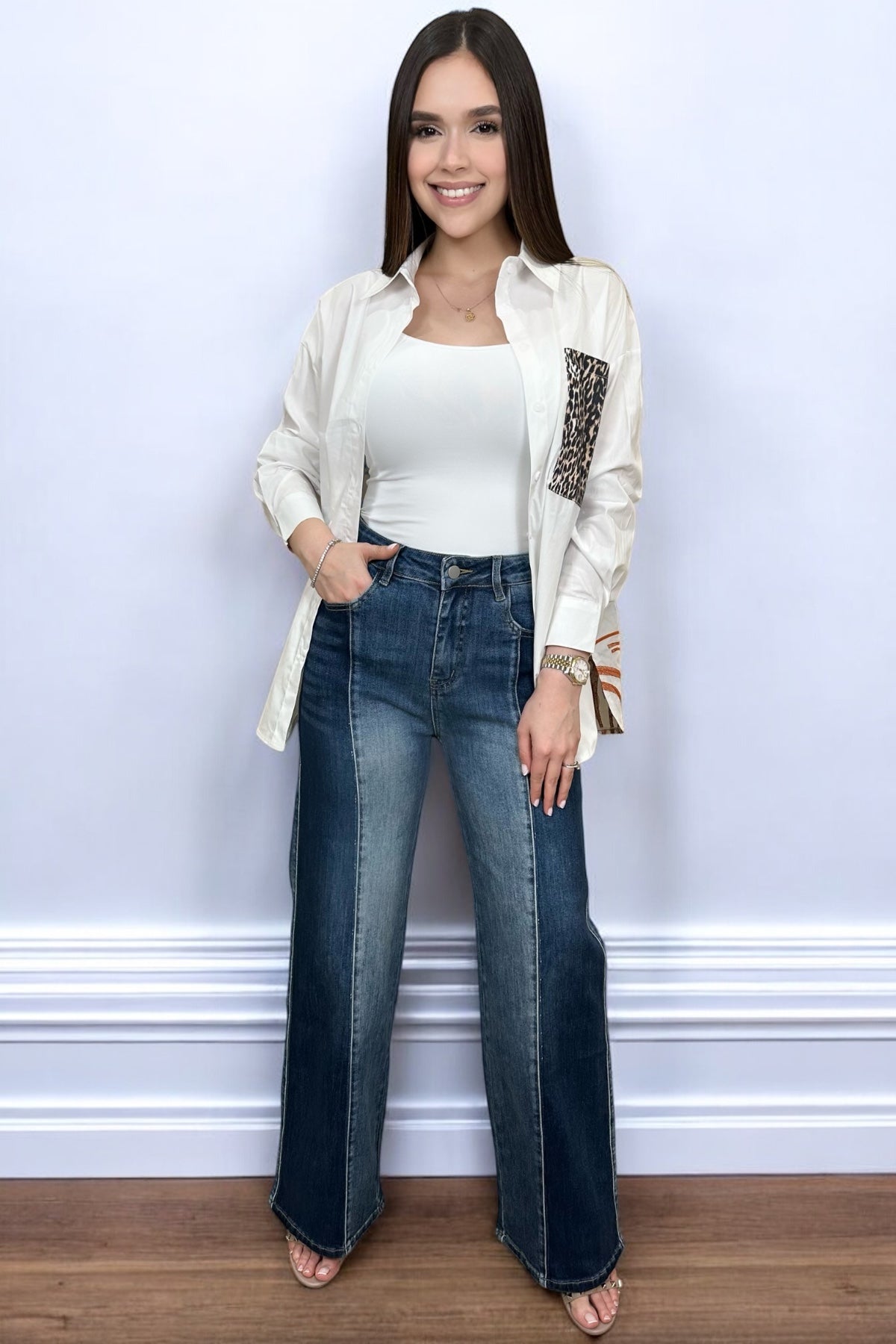 TWO TONES JEANS