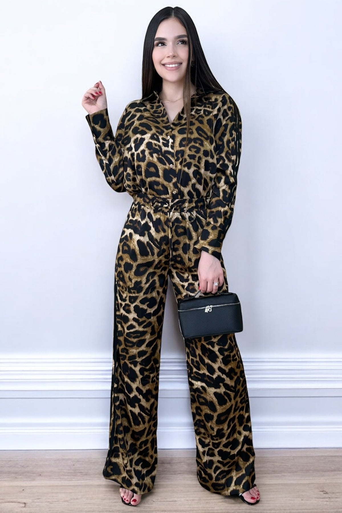 LEOPARD LUXE SATIN SET