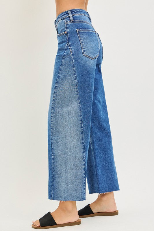 TWO TONES STRETCH JEANS