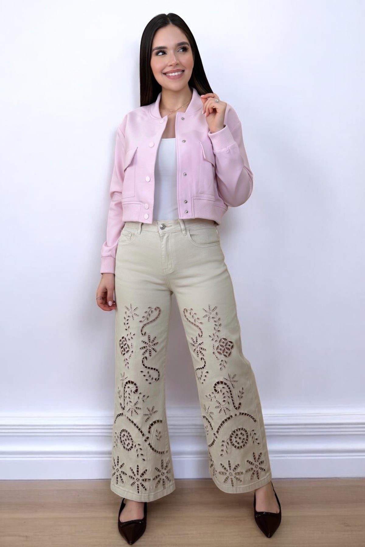 BOMBER JACKET - LIGHT PINK