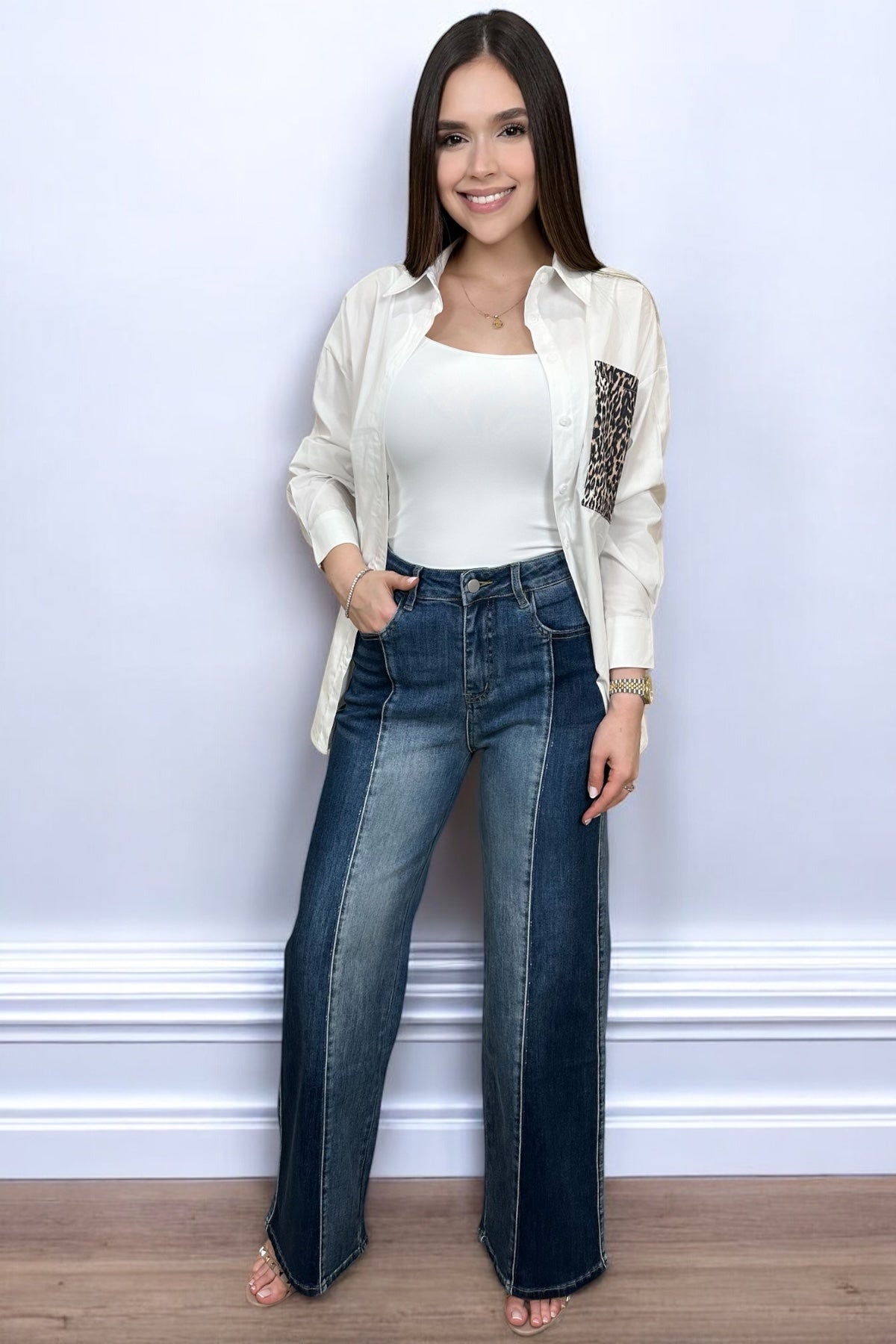 TWO TONES JEANS
