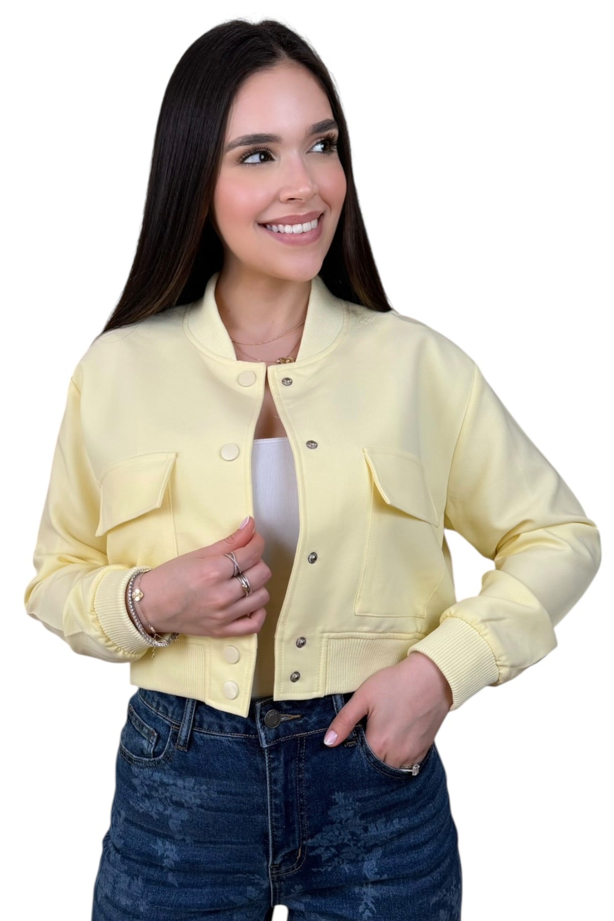 BOMBER JACKET - LIGHT YELLOW