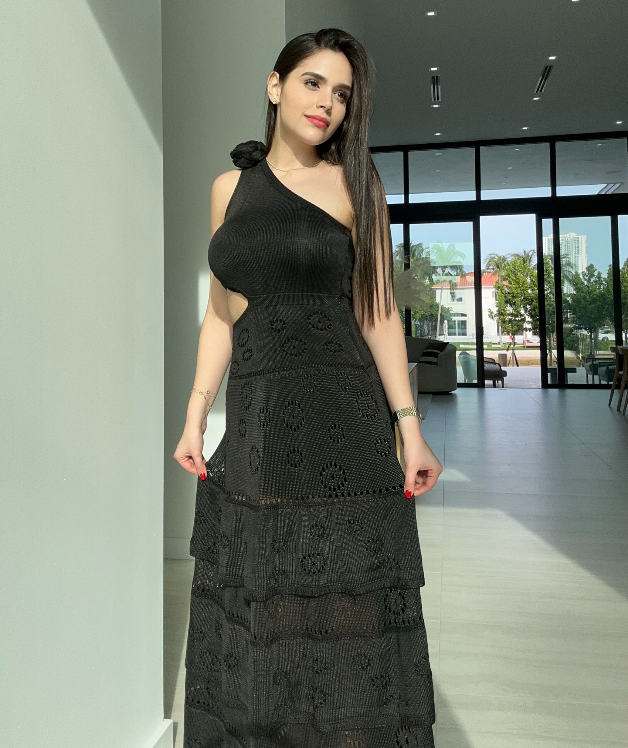 ROSE DRESS - BLACK