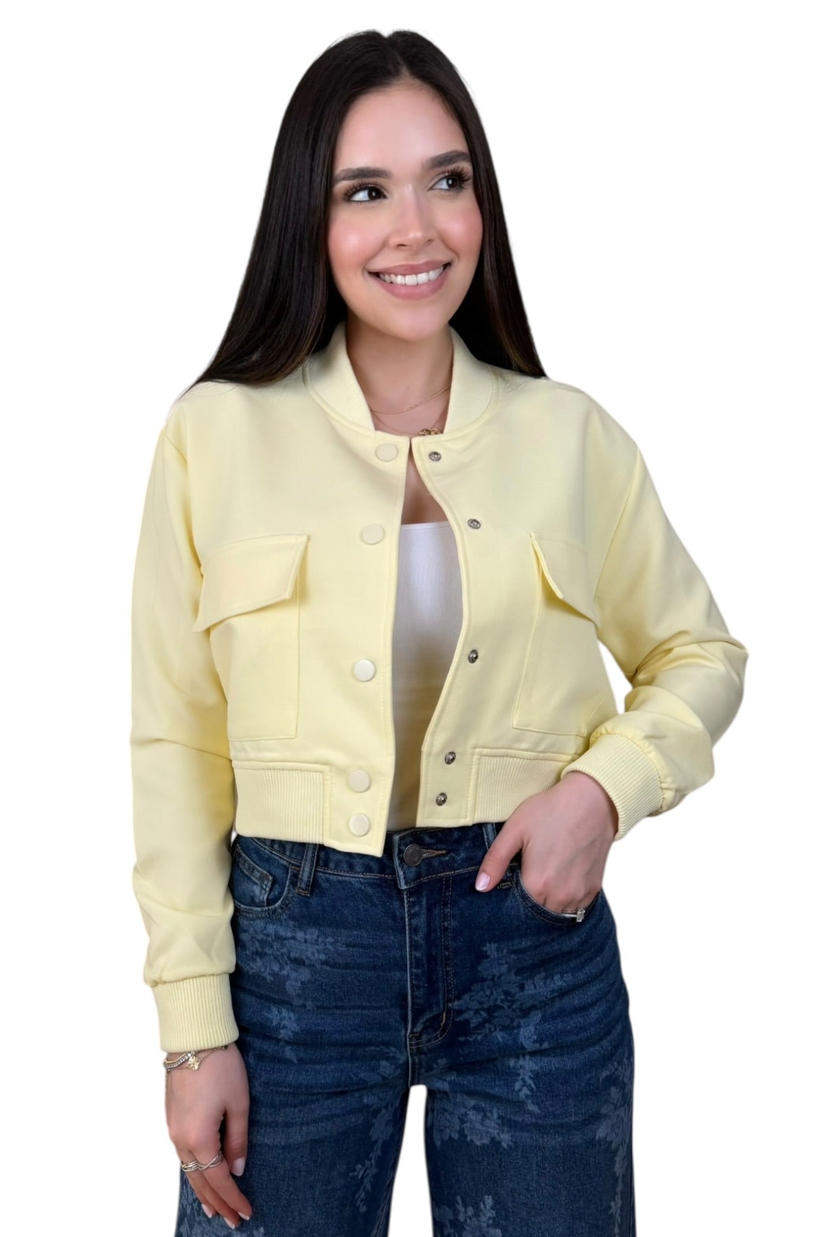 BOMBER JACKET - LIGHT YELLOW