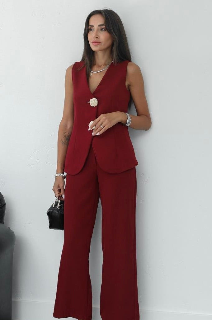 ELEGANT BURGUNDY SET