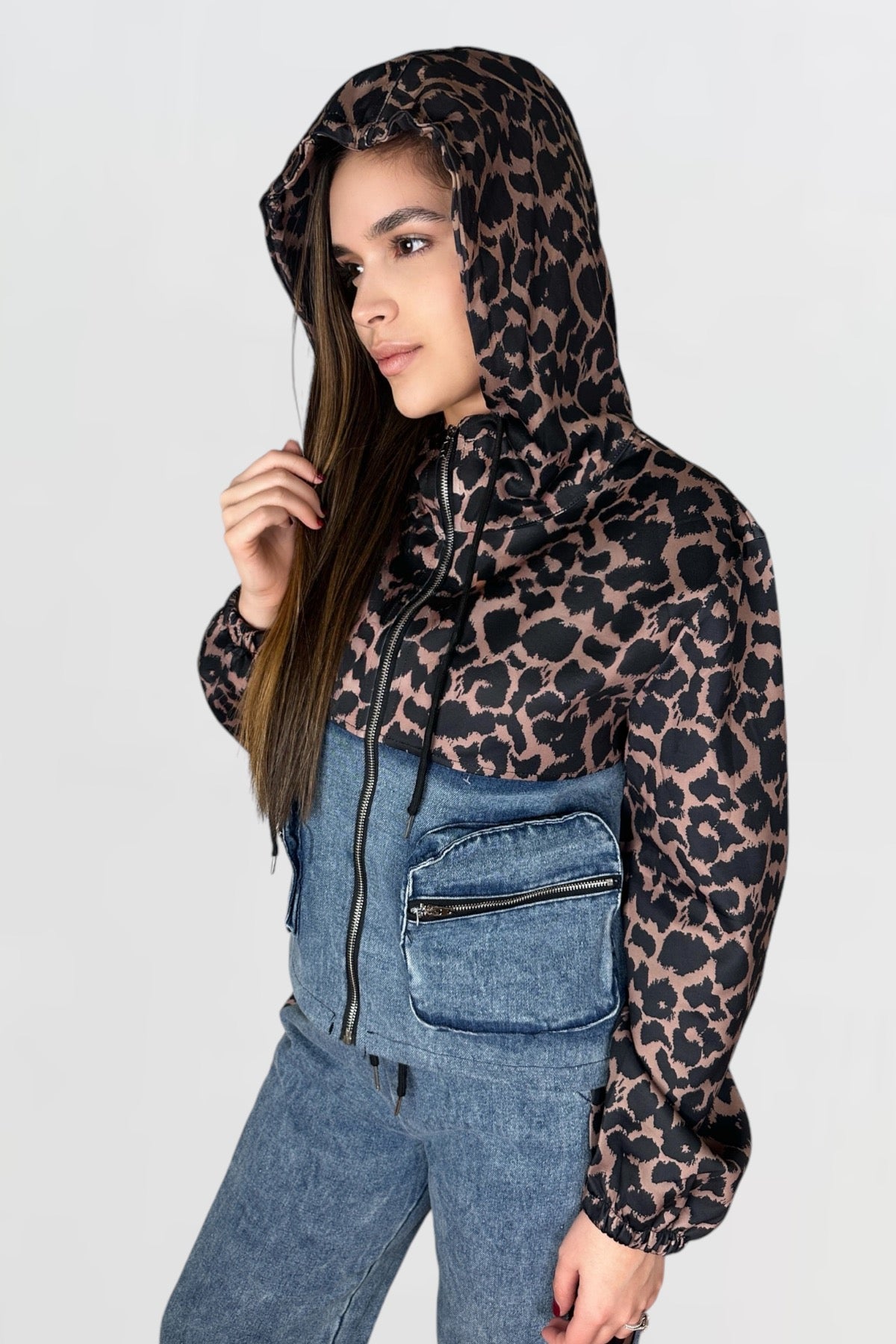 LEOPARD DENIM SET