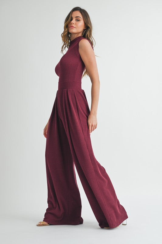 BURGUNDY JUMPSUIT