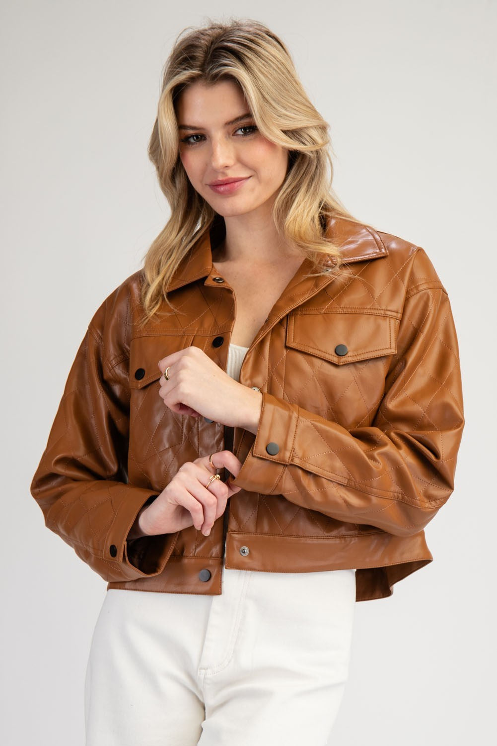 BROWN LEATHER JACKET