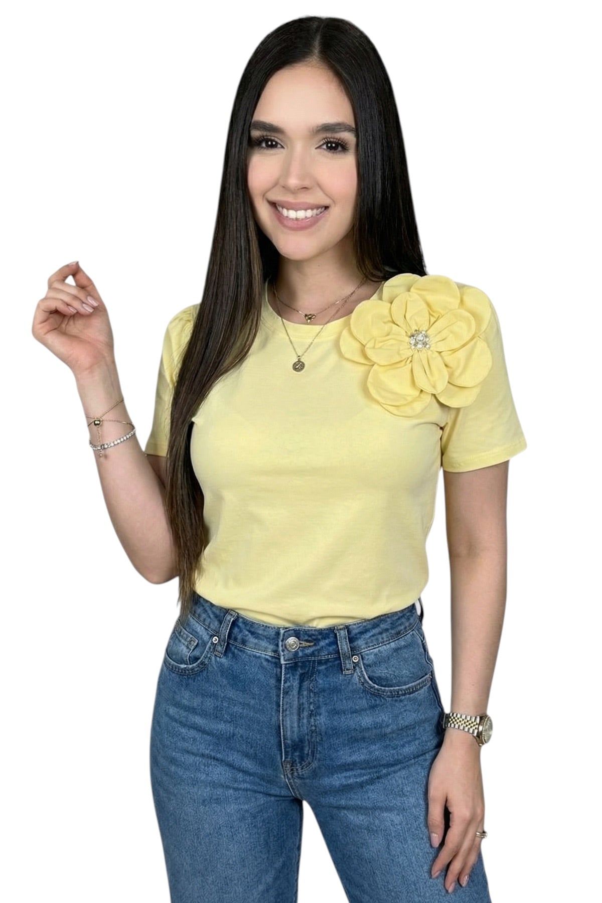 LA FLORE TOP - YELLOW