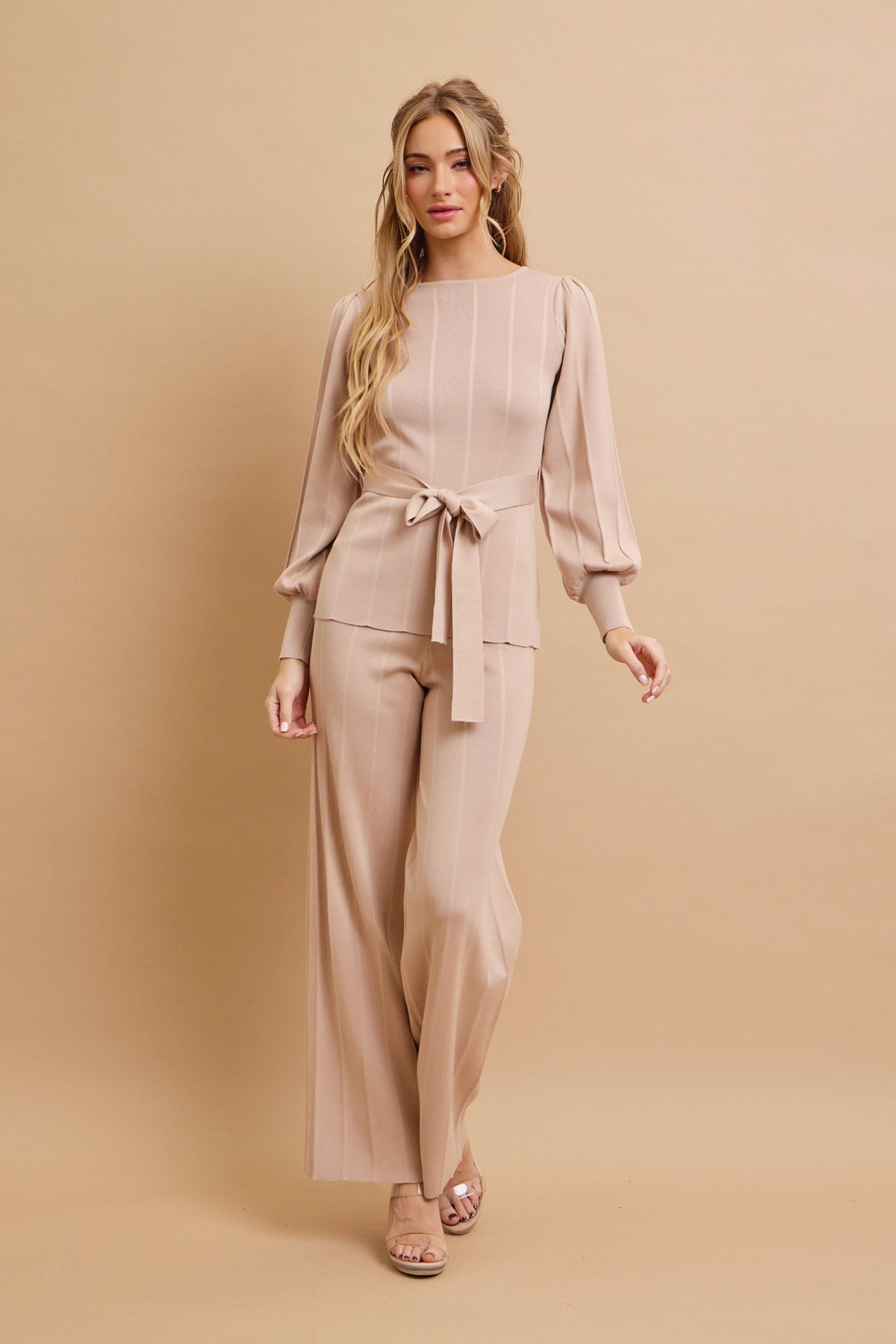 PORTOFINO BEIGE KNITTED SET