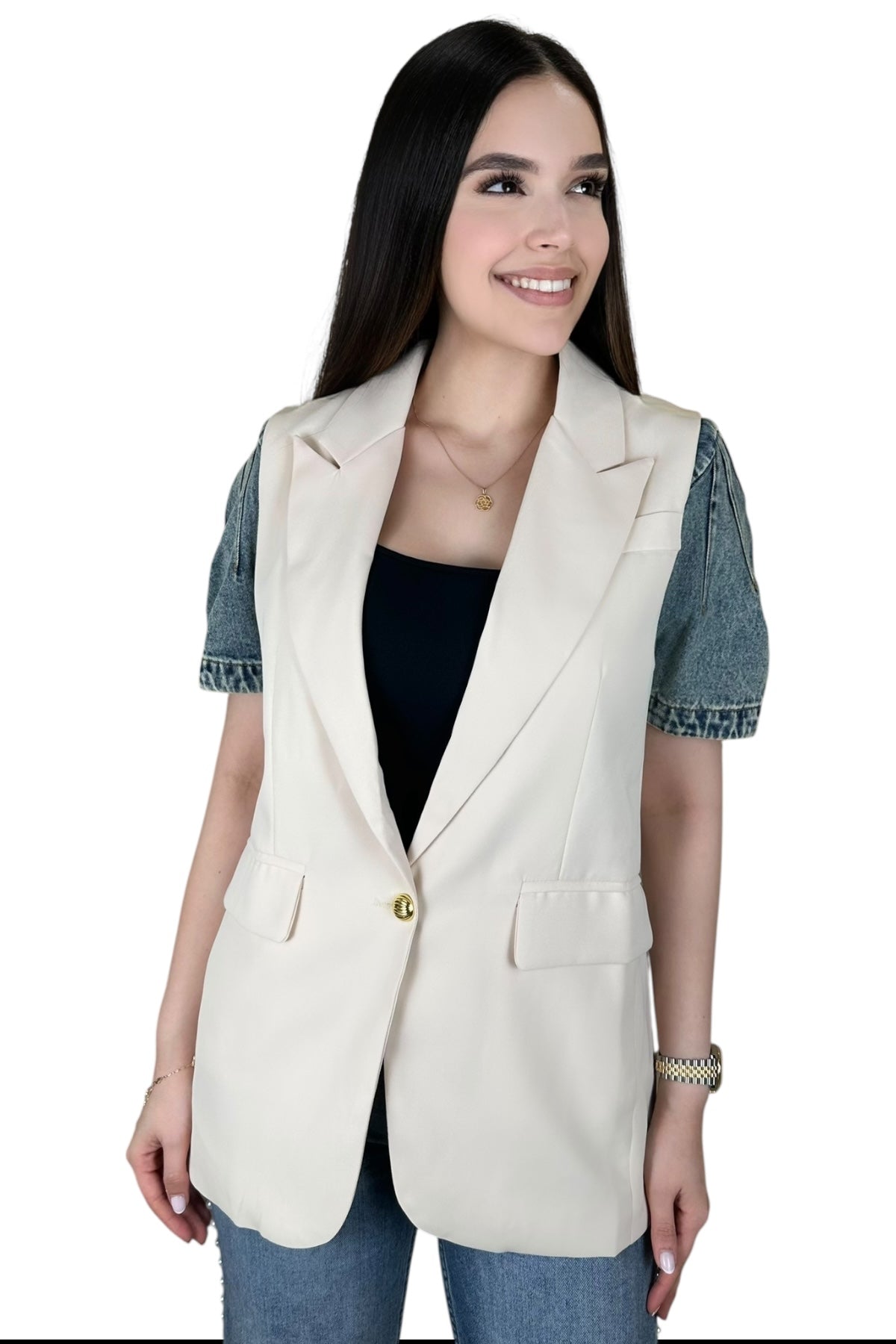 TRENDY DENIM BLAZER - BACK IN STOCK