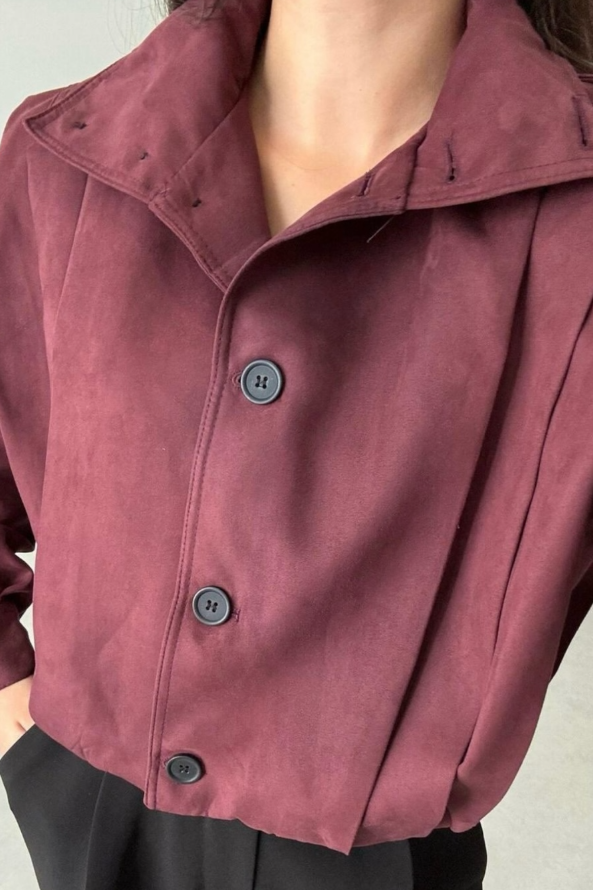 ISTANBUL BURGUNDY BOMBER JACKET