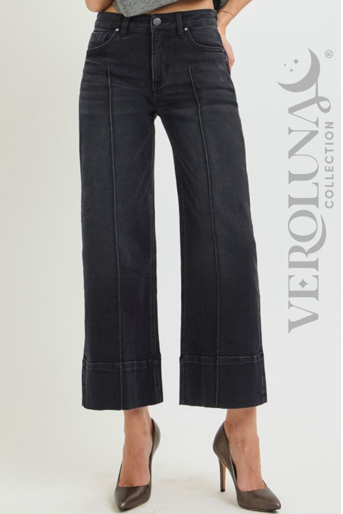 TUMMY CONTROL RISEN JEANS - BLACK