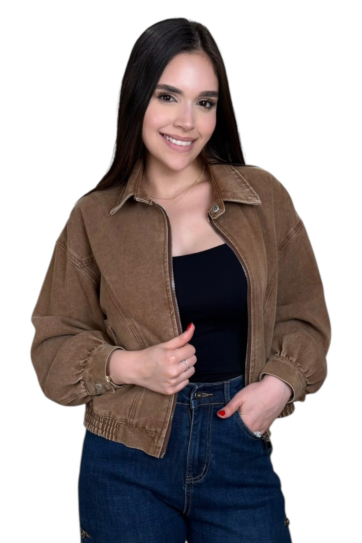 BROWN DENIM JACKET