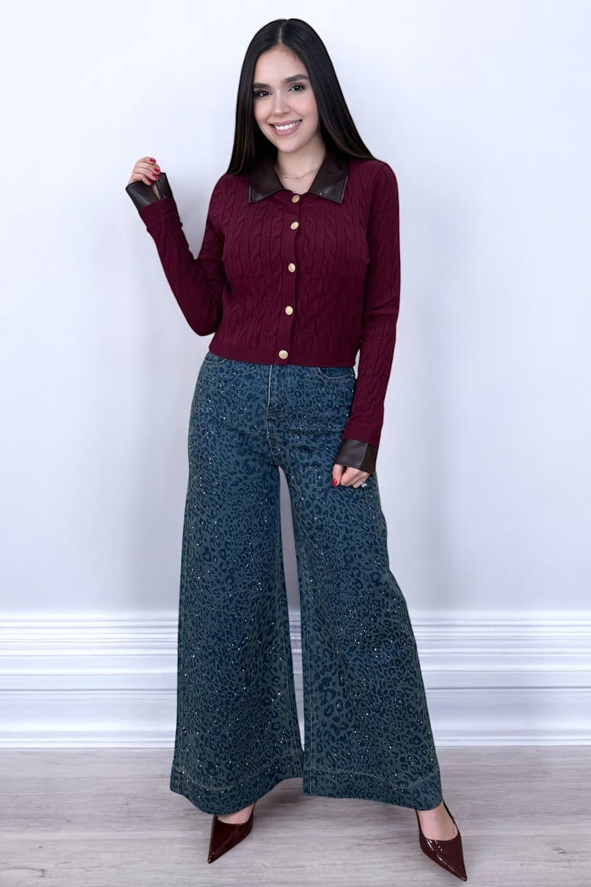 MONACO SWEATER - BURGUNDY