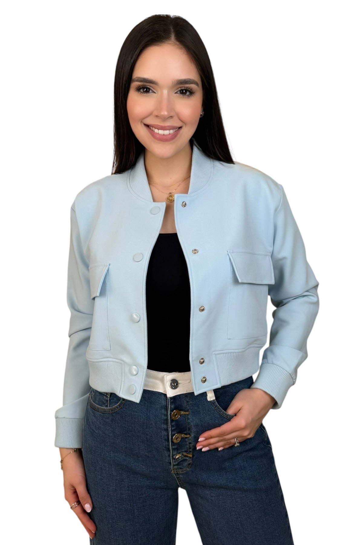 BOMBER JACKET - LIGHT BLUE