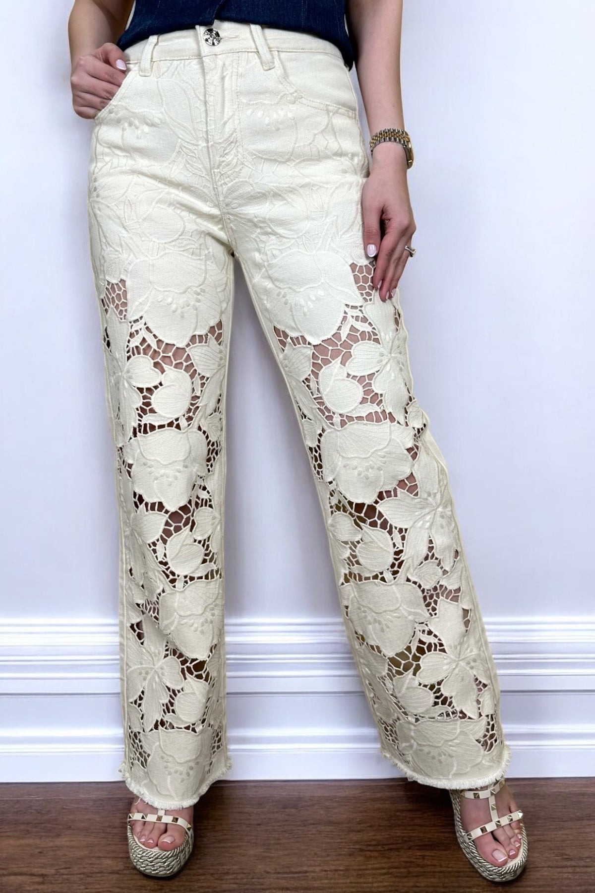 BORDADO JEANS - BEIGE