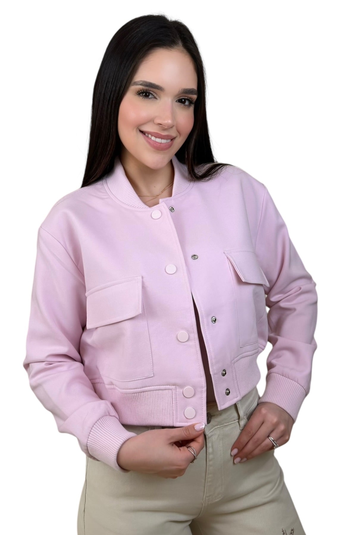 BOMBER JACKET - LIGHT PINK