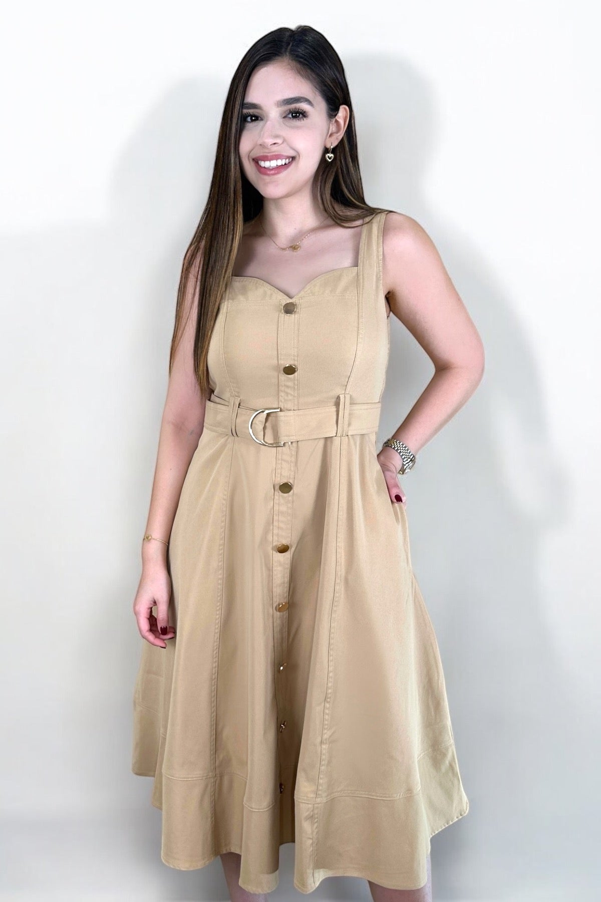 PRISCILLA BEIGE DRESS