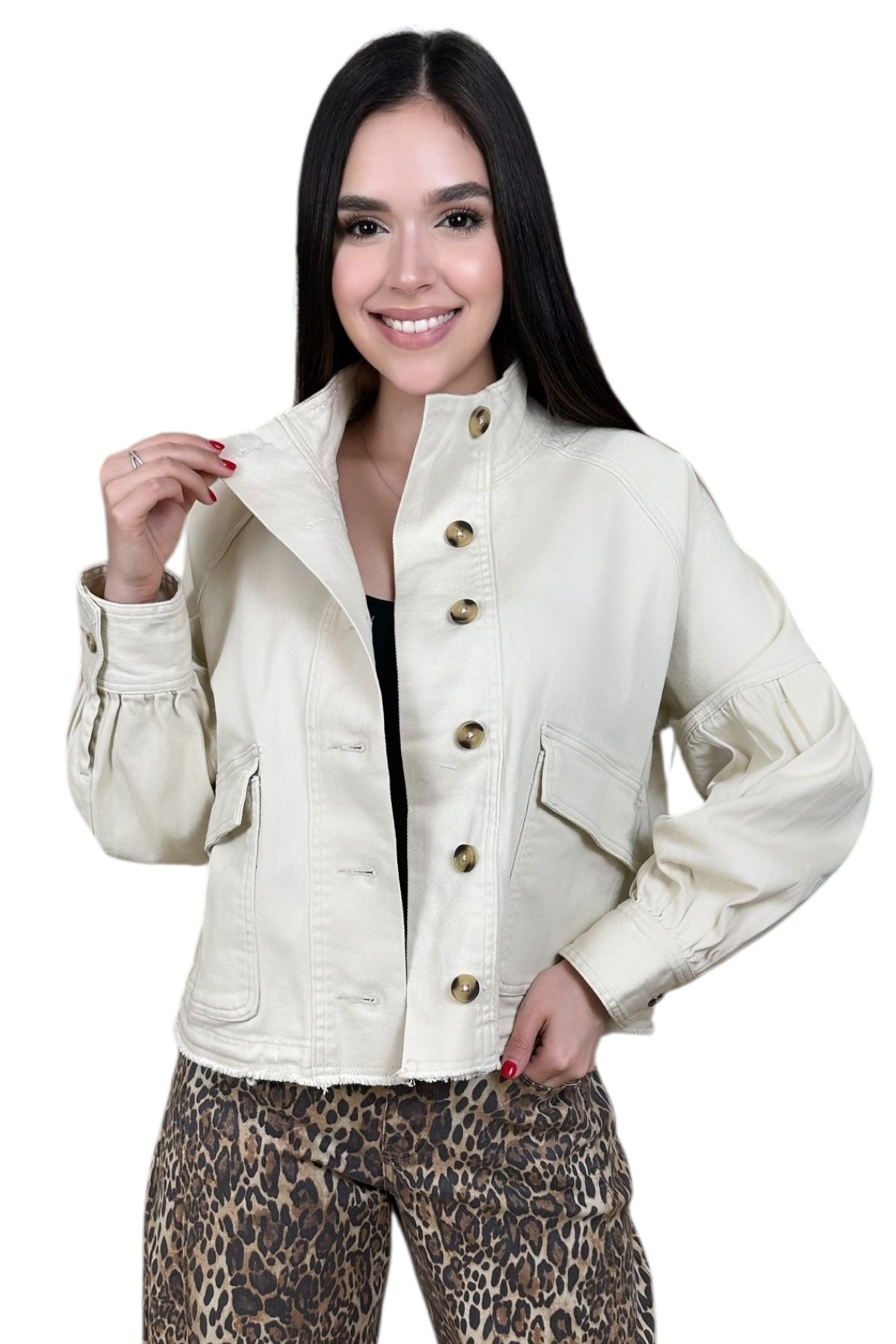 SASCHA DENIM JACKET - CREAM