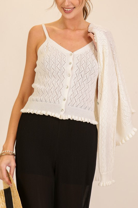 CAMILLE CARDIGAN + TOP