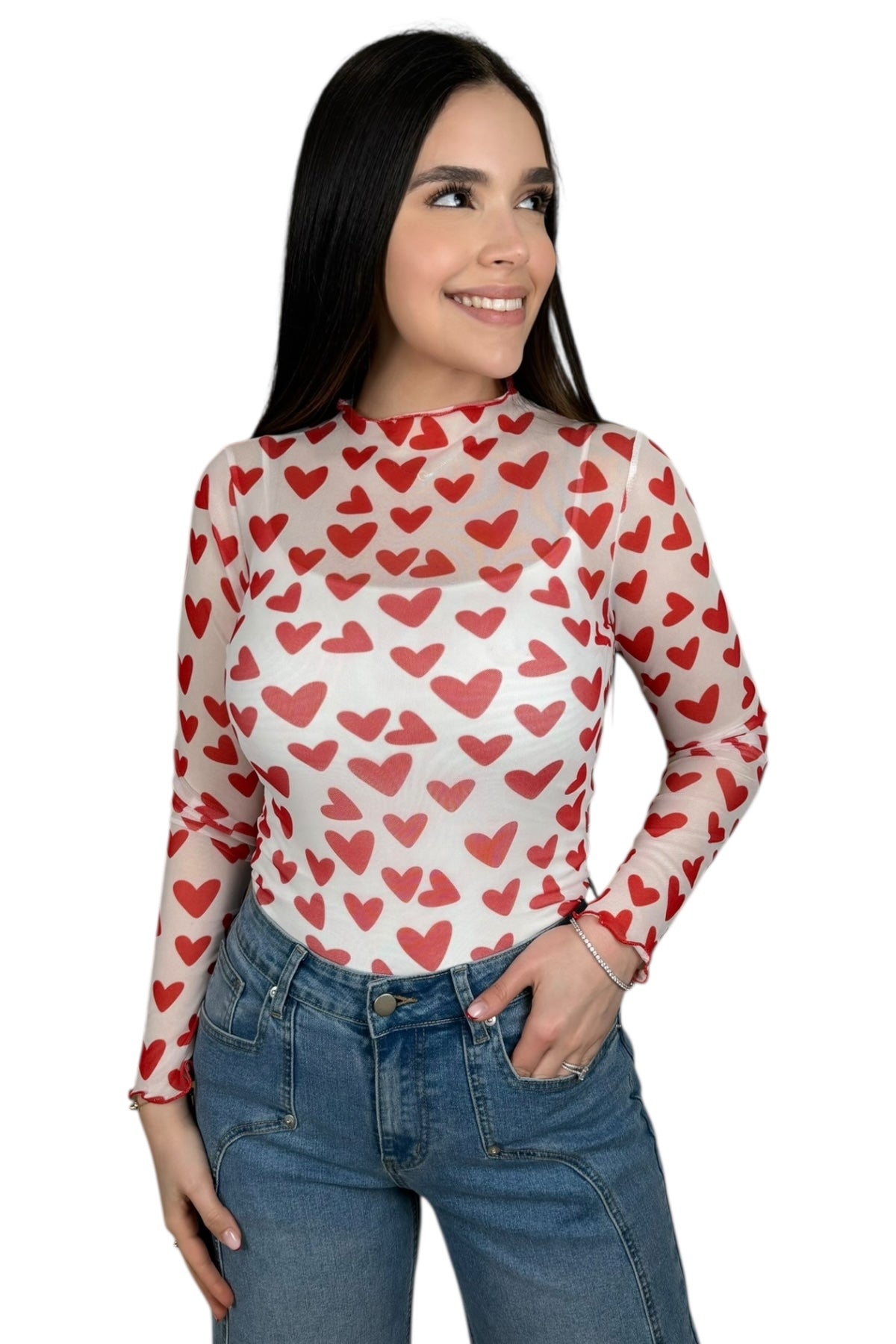 CUTE HEART TOP