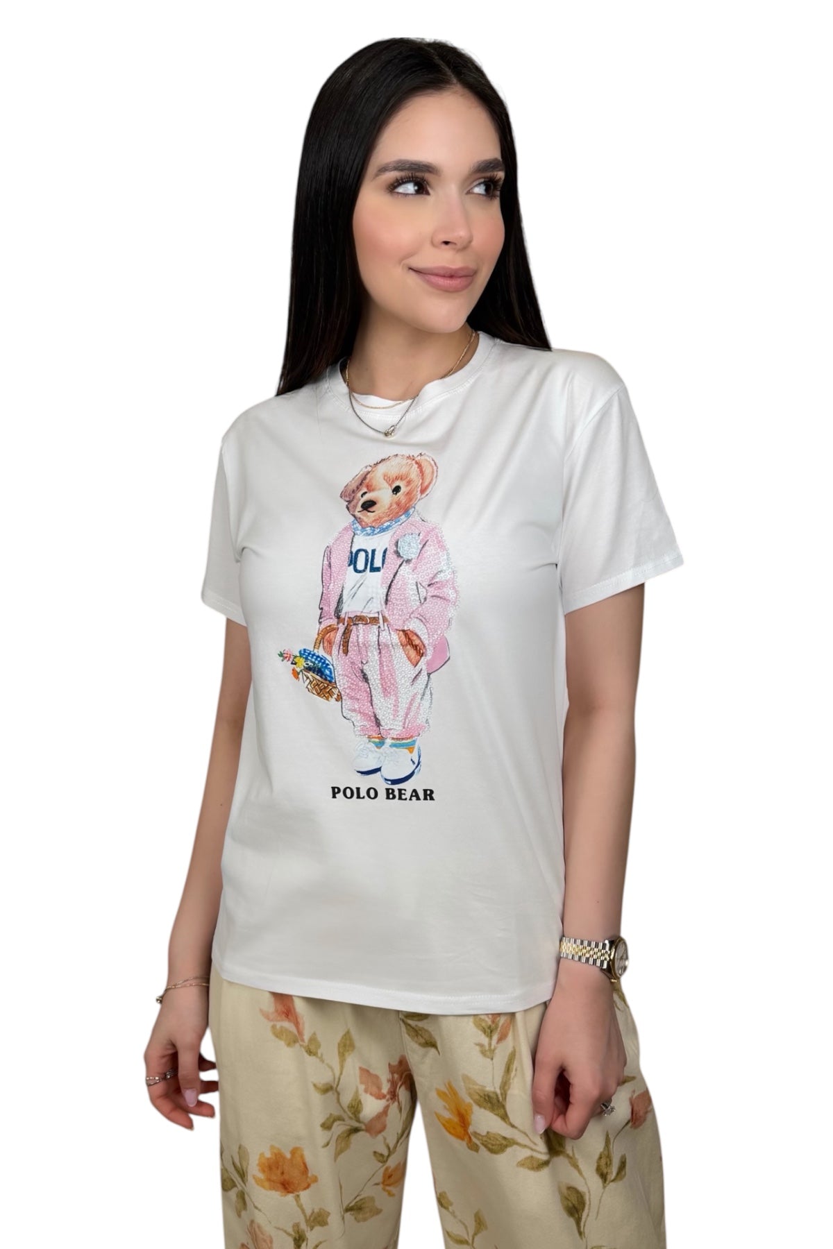 TEDDY BEAR - ROSA/WHITE