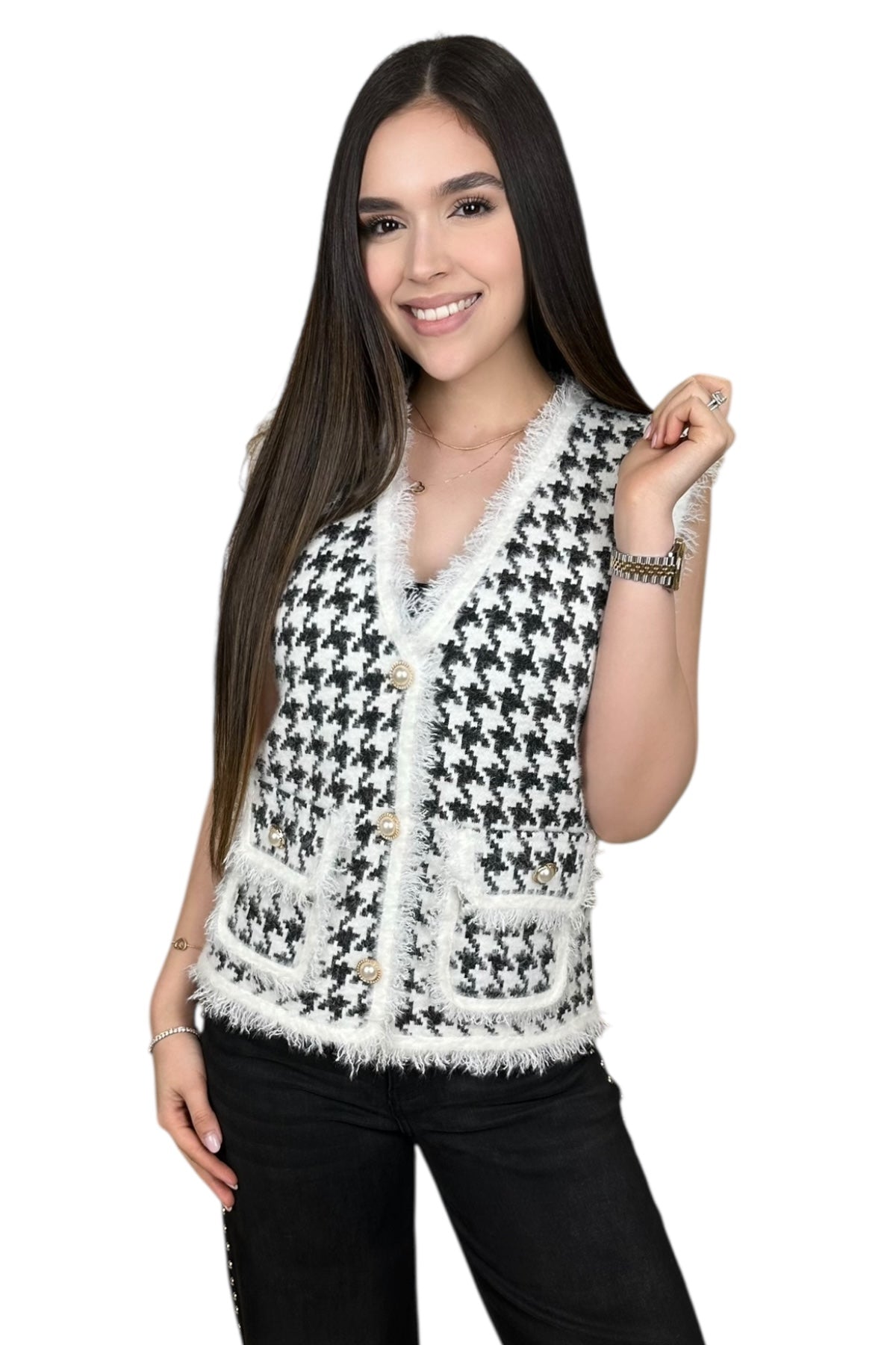 PARISIAN PEARL VEST - WHITE