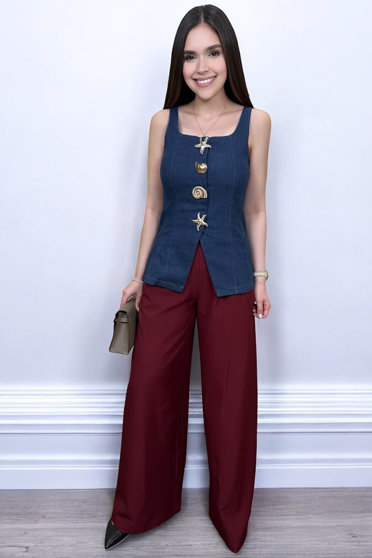 BURGUNDY ELEGANT PANT
