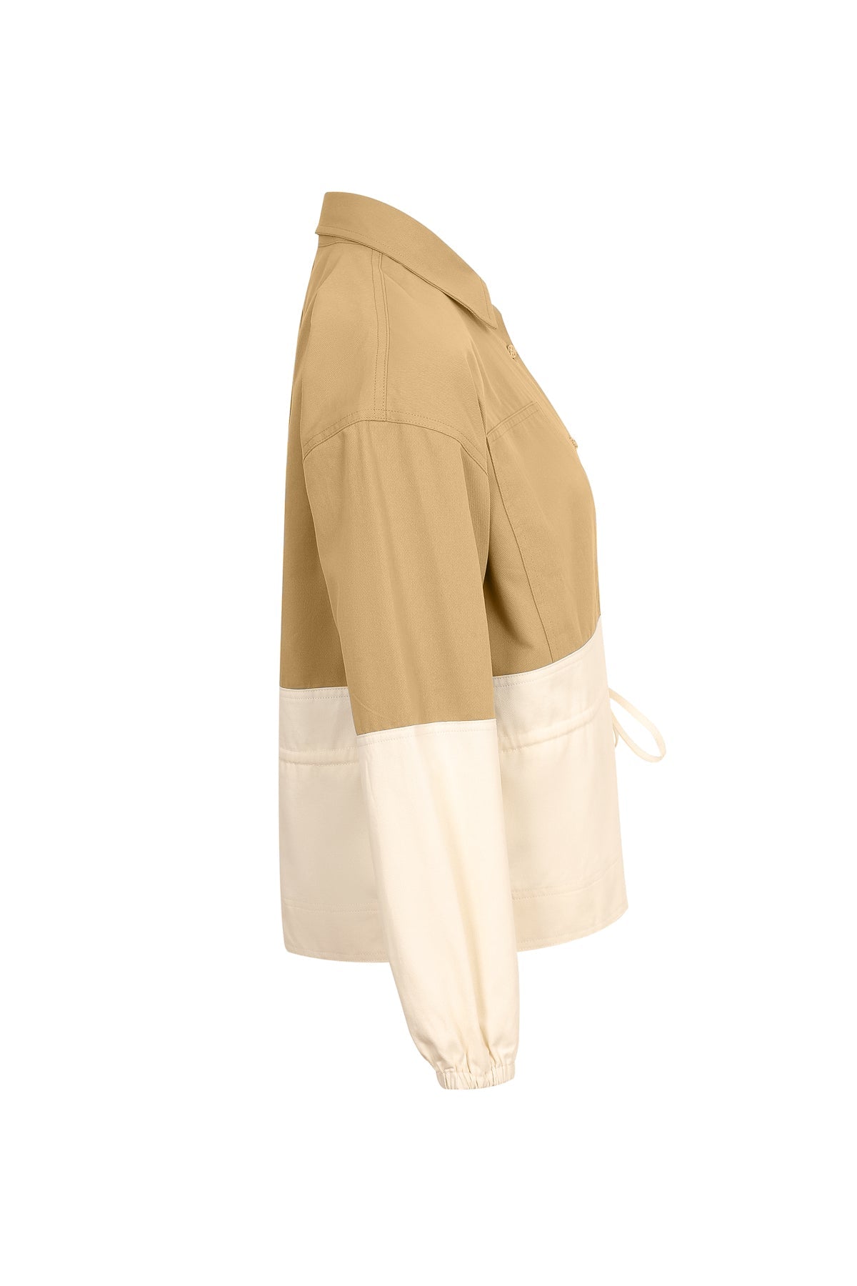 CONTRAST KHAKI/CREAM JACKET