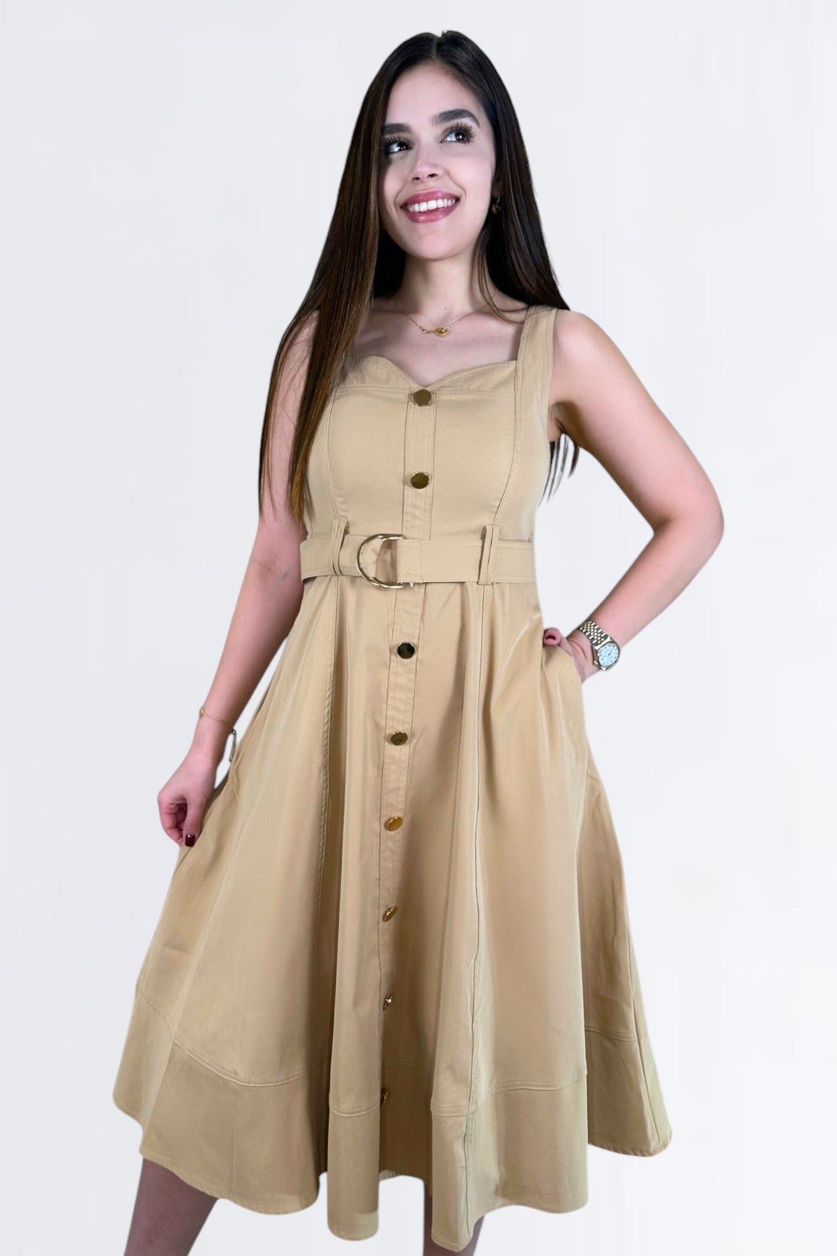 PRISCILLA BEIGE DRESS