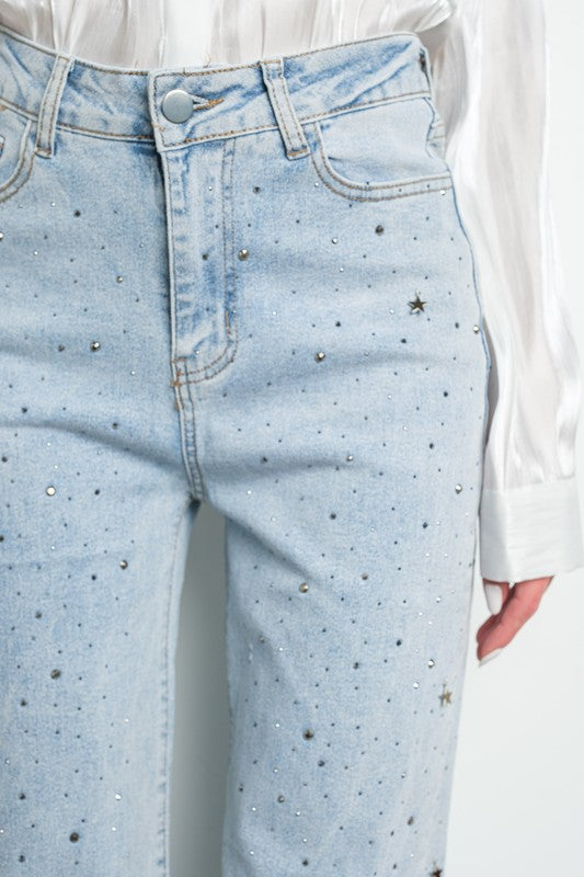 RHINESTONE STARS JEANS