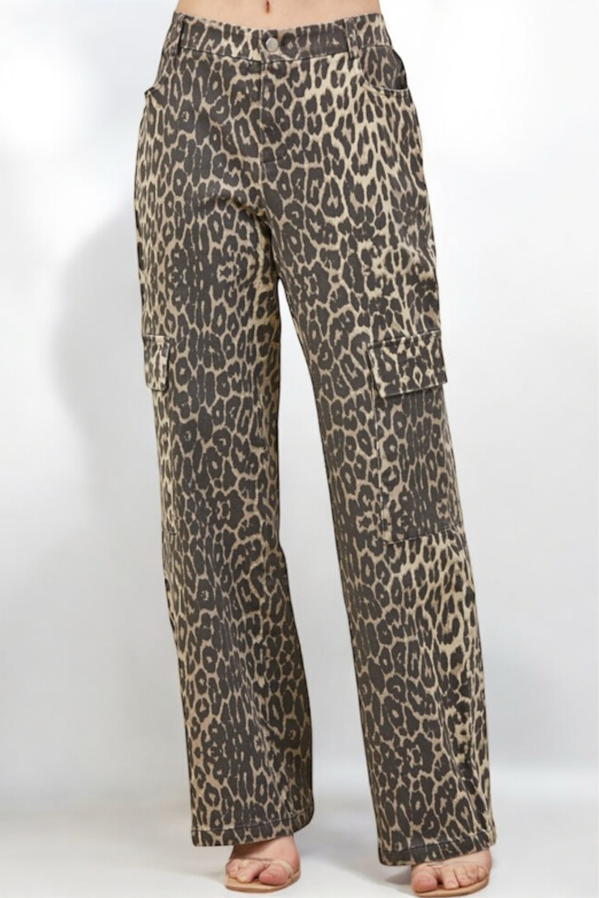 LEOPARD CARGO PANTS