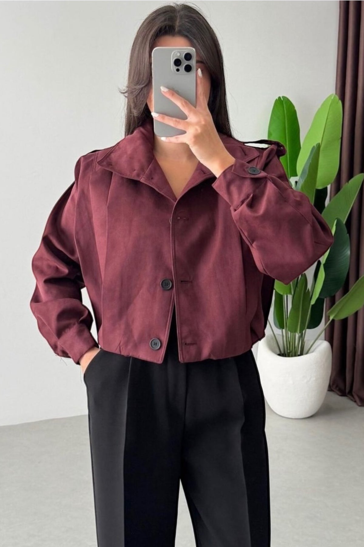 ISTANBUL BURGUNDY BOMBER JACKET