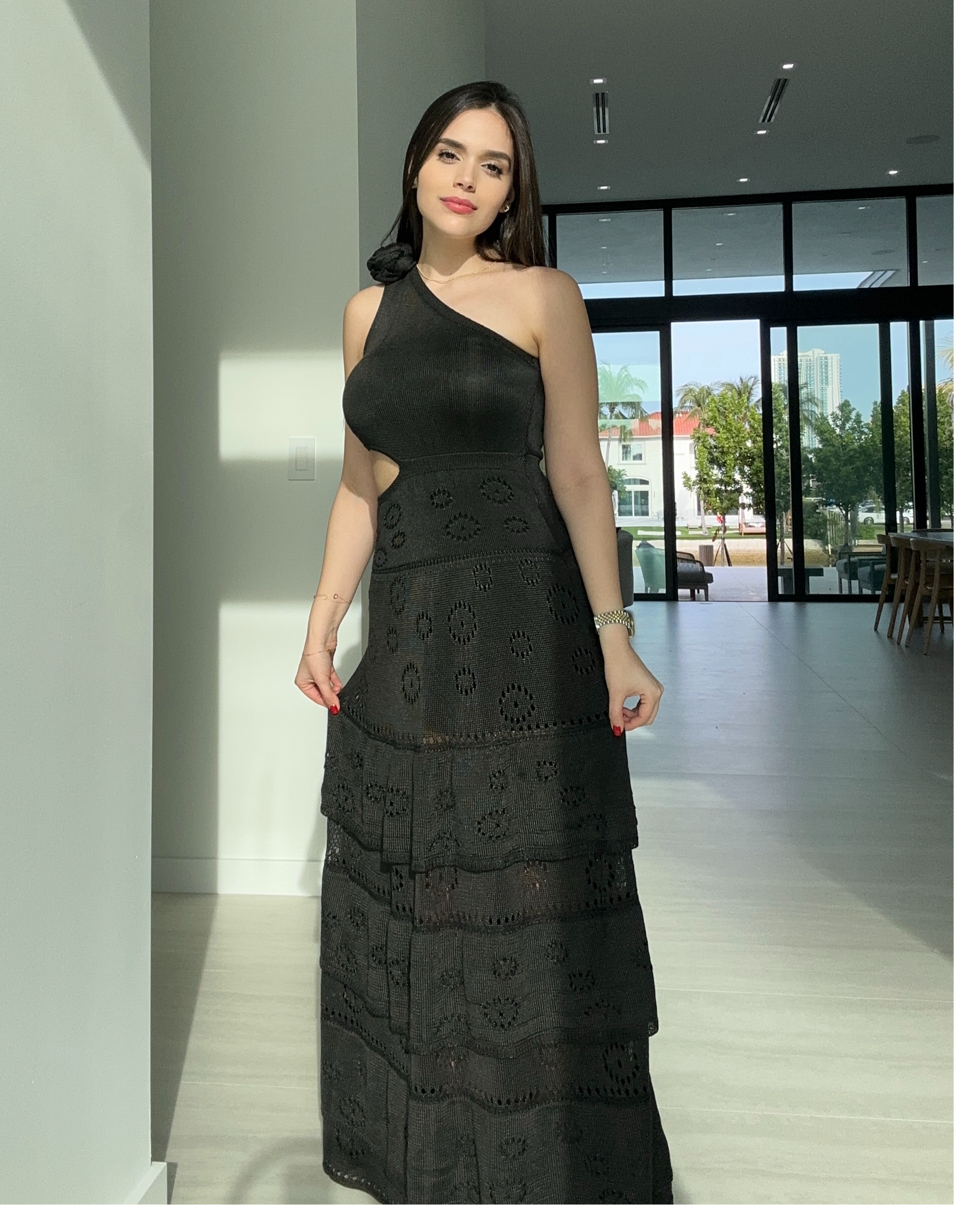 ROSE DRESS - BLACK