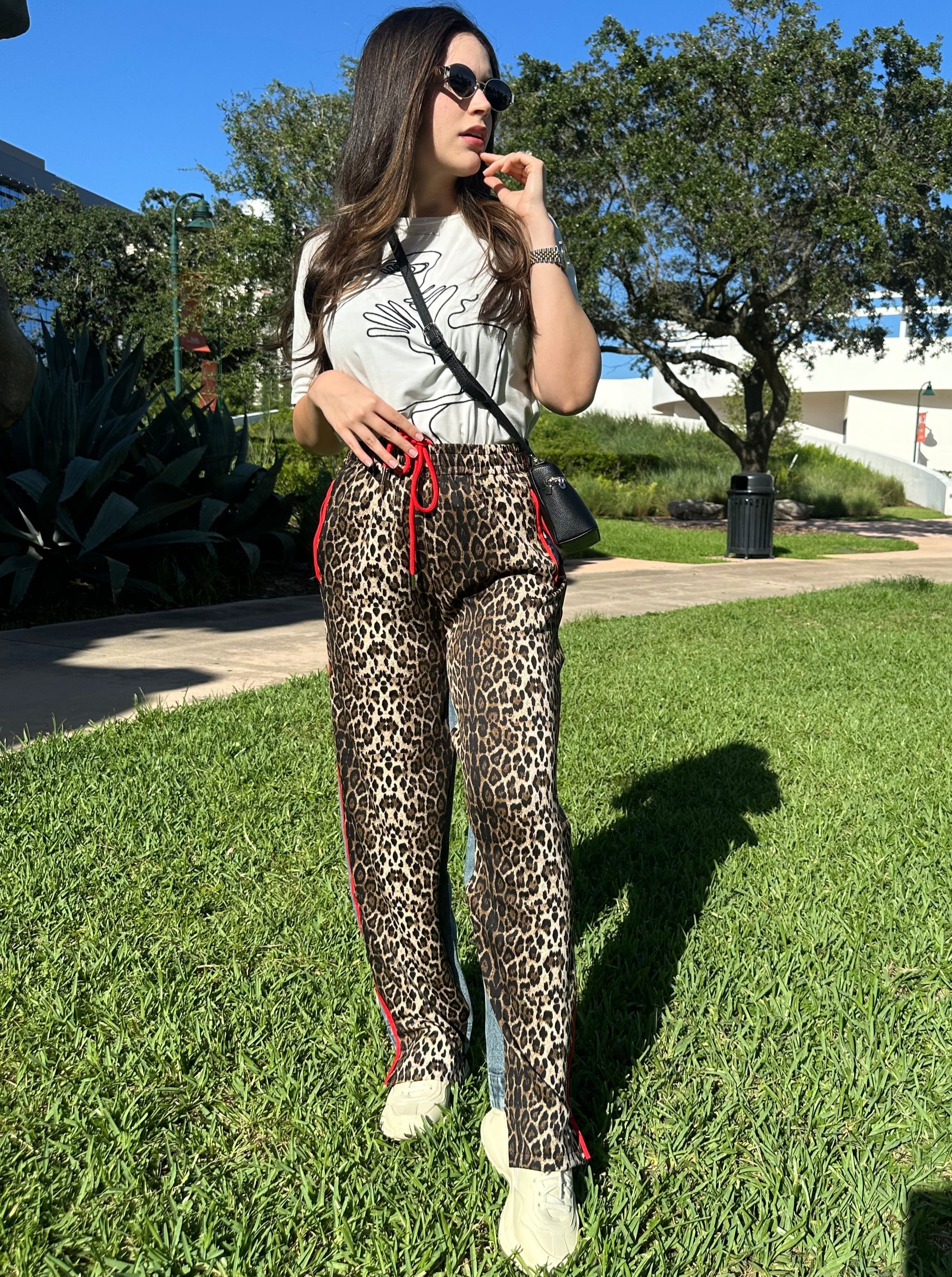 LEOPARD DENIM PANT