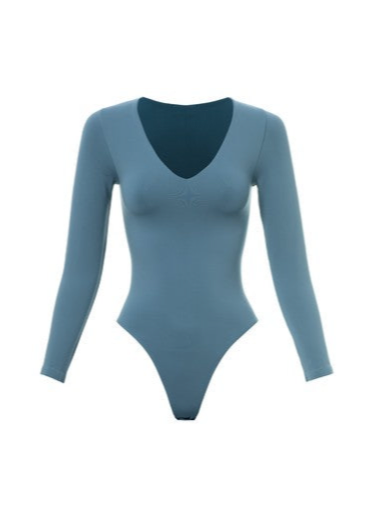 BLUE SHAPEWEAR - LONG SLEEVE BODYSUIT