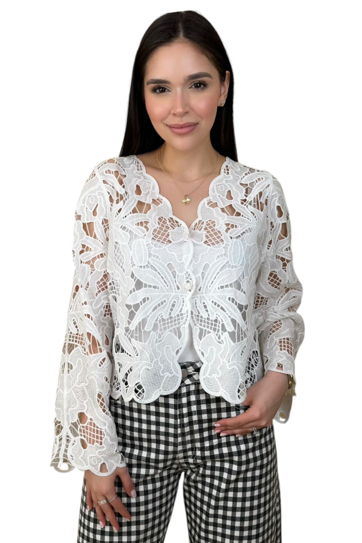 ETERNAL LACE BLOUSE - WHITE