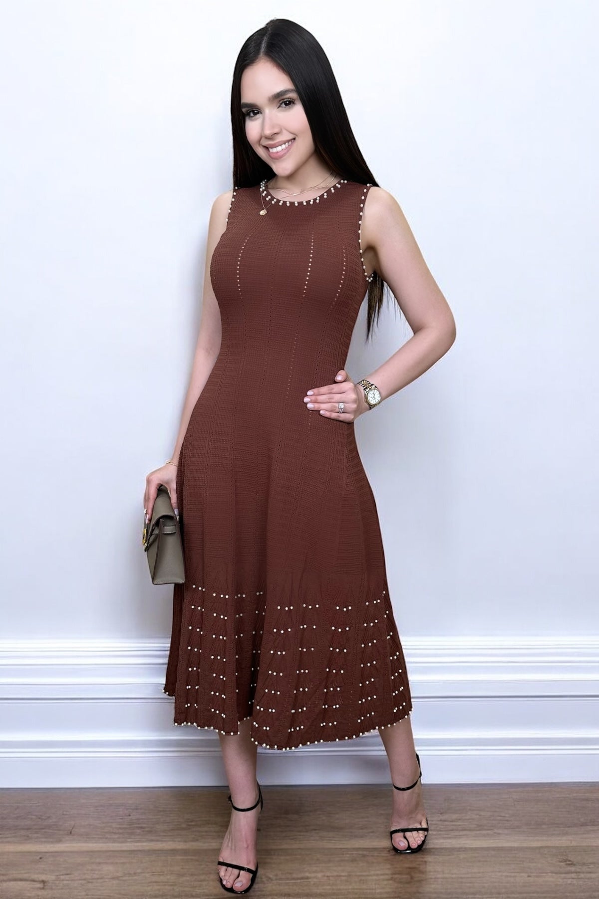PEARL BROWN DRESS