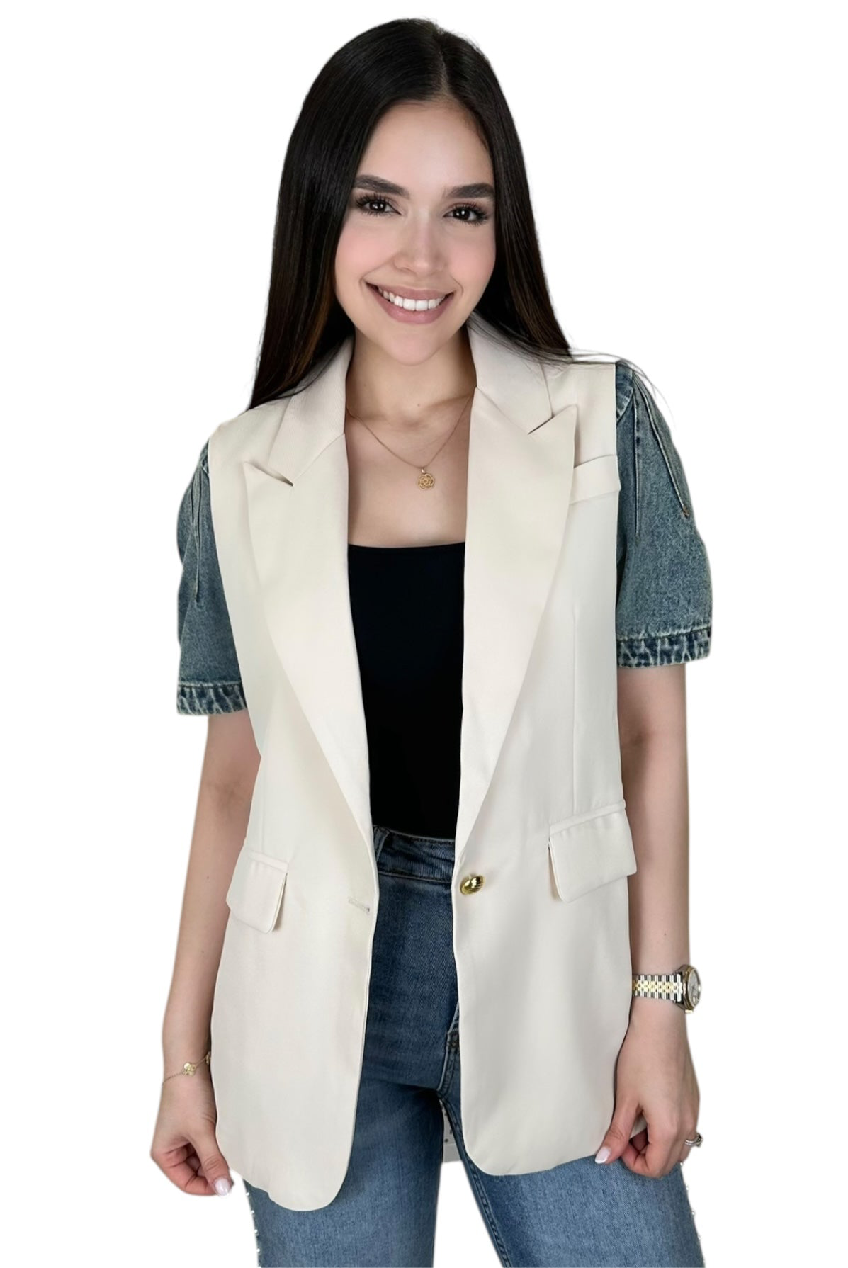 TRENDY DENIM BLAZER - BACK IN STOCK