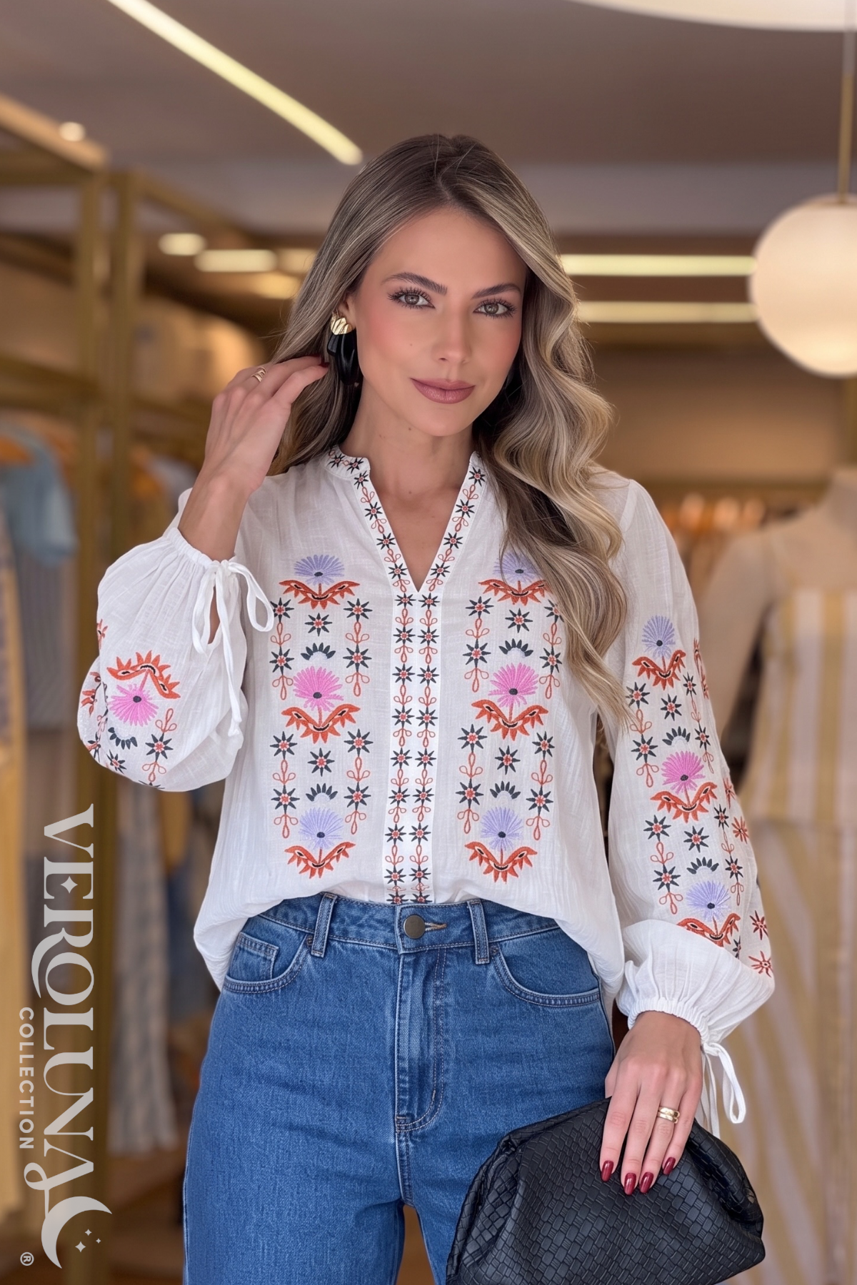ELENA EMBROIDERED BLOUSE